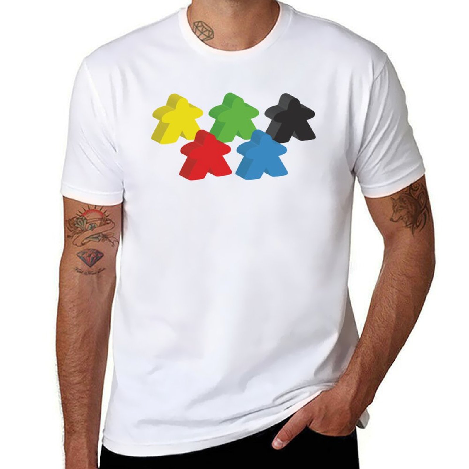 Meeple Token Set - Ensemble de 5 meeples (jetons de