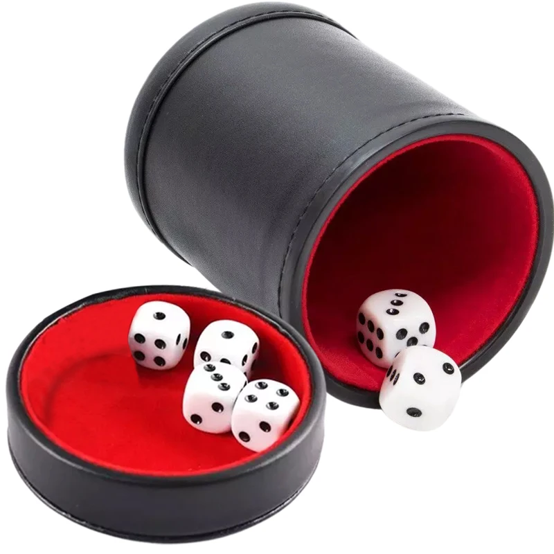 Board Game Yahtzee - Gobelet à dés en cuir avec